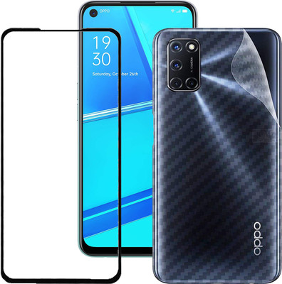 ECMERED Front and Back Tempered Glass for OPPO A52(Pack of 2)