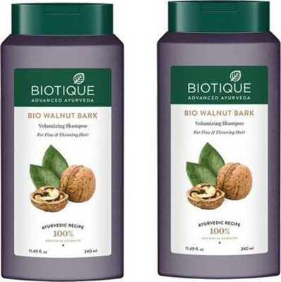 BIOTIQUE BIO Walnut Bark Volumizing Shampoo 340ml (Pack 2)(680 ml)