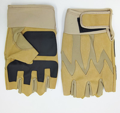 Leosportz Motocross BREATHABLE FABRIC RIDING GLOVES FOR RIDERS,BIKERS Riding Gloves(Black, Beige)