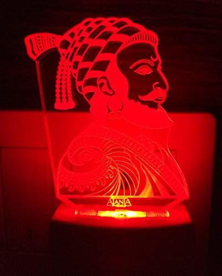 Super Ajanta 2067 Shiji maharaj 3D Illusion Night Lamp Comes with 7 Multi-Color and Perfect Laser Cut Design Night Lamp(10 cm, Multicolor)