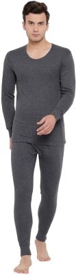 Epoxy Premium Winter Wear Charcoal Grey Men Top - Pyjama Set Thermal