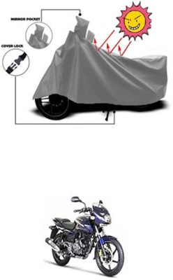 Toy Ville Two Wheeler Cover for Bajaj(Pulsar 180 DTS-i, Grey)