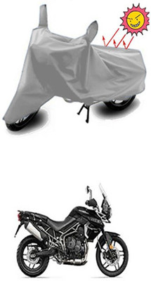 Toy Ville Two Wheeler Cover for Triumph(Tiger 800 XR, Silver)