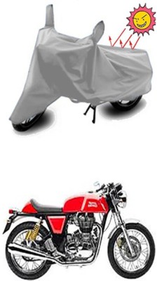 Toy Ville Two Wheeler Cover for Royal Enfield(Continental GT, Silver)