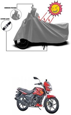 Toy Ville Two Wheeler Cover for TVS(Flame DS 125, Grey)