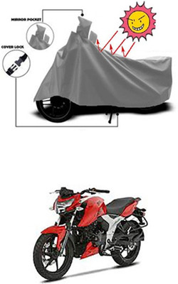 Coverit Two Wheeler Cover for TVS(Grey)