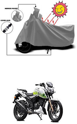Coverit Two Wheeler Cover for TVS(Grey)
