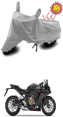 Toy Ville Two Wheeler Cover for Honda(CBR 650F, Silver)