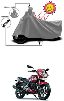 Toy Ville Two Wheeler Cover for TVS(Flame, Grey)