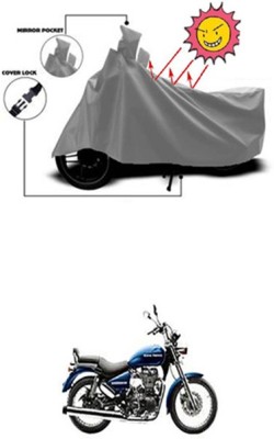 Toy Ville Two Wheeler Cover for Royal Enfield(Thunderbird 500, Grey)