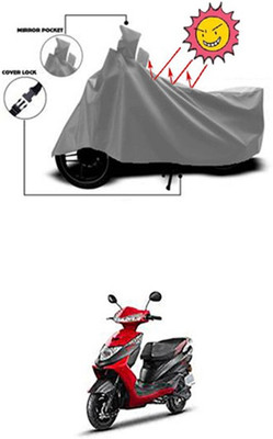 Coverit Two Wheeler Cover for Ampere(Grey)