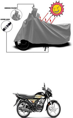 Toy Ville Two Wheeler Cover for Hero(CD 110 Dream, Grey)