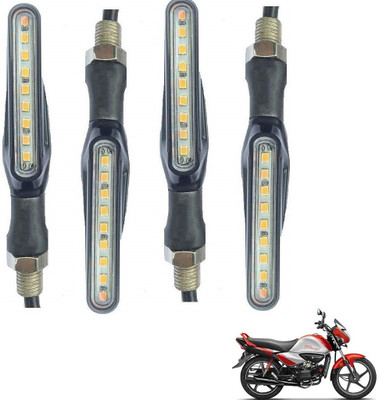 AuTO ADDiCT Front, Side, Rear LED Indicator Light for Hero Splender iSMART(Yellow)