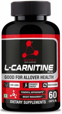 Mypro Sport Nutrition L-Carnitine, L-Tartrate Muscle Definition Enhace Energy Power 500mg Per Serving(60 Tablets)