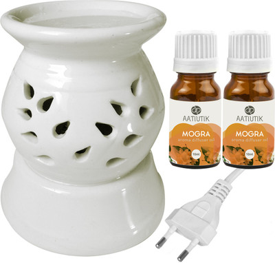 Aatiutik Mogra Diffuser Set AT-130ELEDIFF001-2MOG(3 x 6.67 ml)