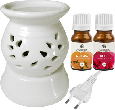 Aatiutik Mogra, Rose Diffuser Set AT-130ELEDIFF001-MOG-RS(3 x 6.67 ml)