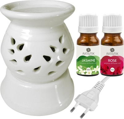 Aatiutik Jasmine, Rose Diffuser Set AT-130ELEDIFF001-JAS-RS(3 x 6.67 ml)