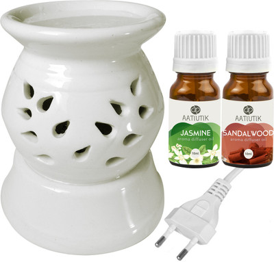 Aatiutik Jasmine, Sandalwood Diffuser Set AT-130ELEDIFF001-JAS-SW(3 x 6.67 ml)