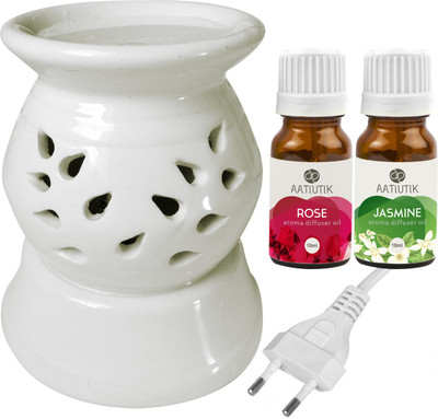 Aatiutik Rose, Jasmine Diffuser Set AT-130ELEDIFF001-RS-JAS(3 x 6.67 ml)