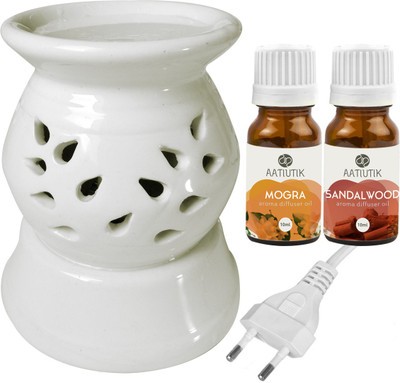 Aatiutik Mogra, Sandalwood Diffuser Set AT-130ELEDIFF001-MOG-SW(3 x 6.67 ml)