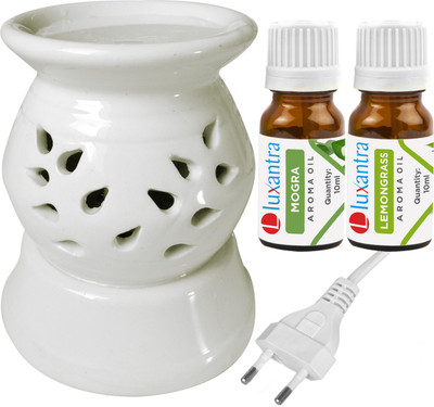 Luxantra Mogra, Lemongrass Diffuser Set LX-130ELEDIFF001-MOG-LG(3 x 6.67 ml)