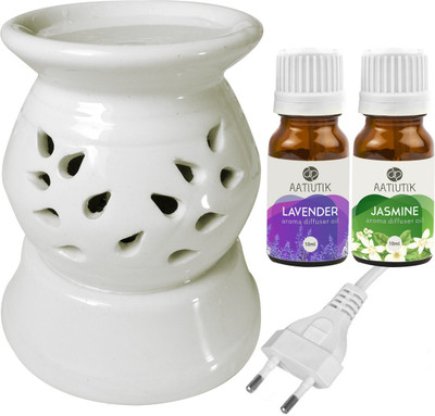 Aatiutik Lavender, Jasmine Diffuser Set AT-130ELEDIFF001-LV-JAS(3 x 6.67 ml)