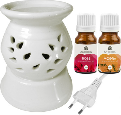 Aatiutik Rose, Mogra Diffuser Set AT-130ELEDIFF001-RS-MOG(3 x 6.67 ml)