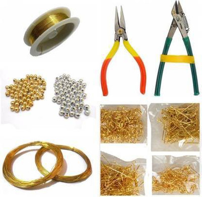 AN Sunshine Jewellery Making Basic Accessories Finding Tool Kit With Multiple Items - Wire, Tools, Beads