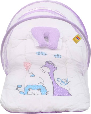 Fareto Baby Mosquito Net Bed(0-6 Months) (Digital Print purple) Standard cartoon(Fabric, Purple)