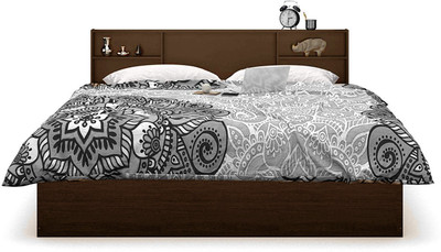 Forzza Jasper Engineered Wood Queen Bed(Finish Color - Walnut)
