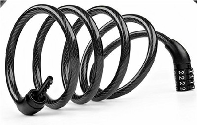 RESHNE Lock Chain Secure Lock with 4 Digit Numeric Cable for Helmet Bike Bicycle Cycle Lock