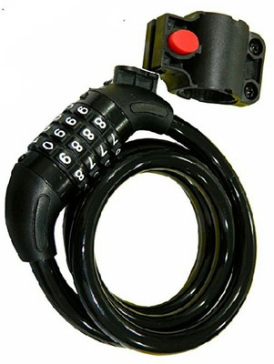 RESHNE Bike Lock Cable Resettable Heavy Duty Multi-Purpose Plastic Cycle Lock with Key Cycle Lock