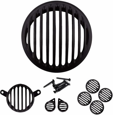 Naturalcreations Classic Pvc Grill Set of 8 Bike Headlight Grill(Black)