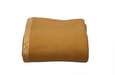 Goyal's Solid Single Fleece Blanket for  Mild Winter(Polyester, Brown)