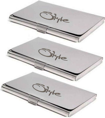 Style 98 6 Card Holder(Set of 3, Silver)
