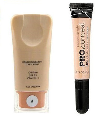 DOFFI PROFFESIONAL SKIN GLOWING FOUNDATIO WITH HIGH QUALITY HD PRO CONCEAL CONCELER(2 Items in the set)