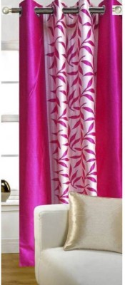 Immix 182.88 cm (6 ft) Polyester Semi Transparent Shower Curtain Single Curtain(Printed, Pink)