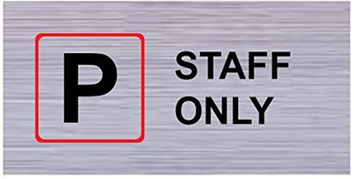 VVWV STAFF ONLY SIGN STICKER Emergency Sign
