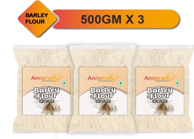 Annprash Premium Quality Barley Flour/ Jau Atta - 1.5kg (500gmx3)(0.5 kg, Pack of 3)