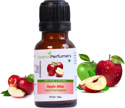 Saanvi perfumers Apple Attar Essence Edible Grade For Used in Food, Cakes, Cookies, Ice-Cream, Milkshake and Others Desserts (No Chemical | No Preservatives) Apple Liquid Food Essence(15 ml)