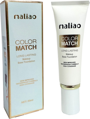 maliao Color Match Long Lasting Makeup Base  Foundation(White Ivory, 50 ml)