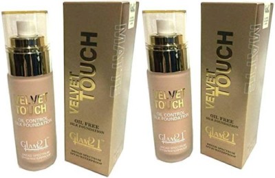 Glam21 Velvet touch foundation Pack of 2 Foundation(ivory, 200 ml)