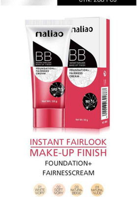 maliao INSTANT FAIRLOOK MAKEUP FINISH FOUNDATION+FAIRNESS CREAM Foundation(WHITE IVORY, 50 g)