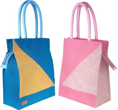 Foonty Women Blue, Pink Tote(Pack of: 2)