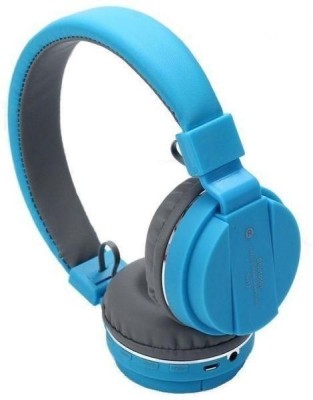 Glatoxi Bluetooth Headphone Support to All Mobile /SD CARD/Aux Cable. Bluetooth(Blue, Grey, On the Ear)