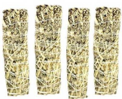 DvR ClicK Indian Sage Leaves Bundle,Sage Smudge Sticks yes(4, Set of 4)