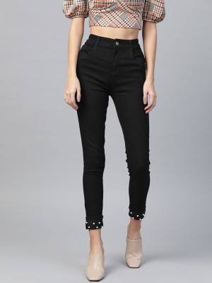 SASSAFRAS Slim Women Black Jeans