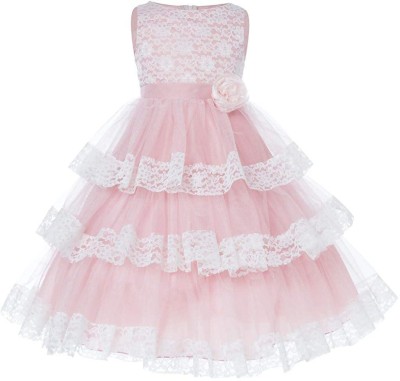 Wow princess Baby Girls Maxi/Full Length Casual Dress(Pink, Sleeveless)