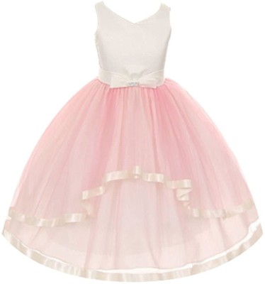 Wow princess Baby Girls Maxi/Full Length Party Dress(Multicolor, Sleeveless)