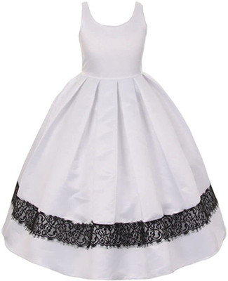 Wow princess Baby Girls Maxi/Full Length Festive/Wedding Dress(White, Sleeveless)